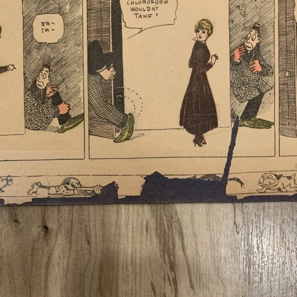 1915 Daily Republican Comic Pages Lot Hairbreadth Harry, Slim Jim, VTG Newspaper